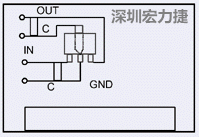 圖3：降壓電路的PCB設計示例。