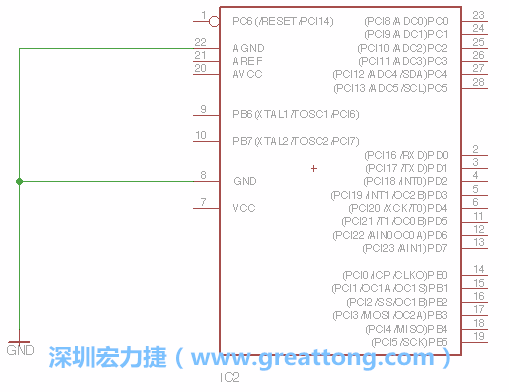 排針的用途是連接微控制器的輸出和輸入，它提供了一個平臺給焊線和針腳。