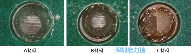圖14- 冷球拉力試驗(yàn)后，光學(xué)顯微鏡下的失效模式